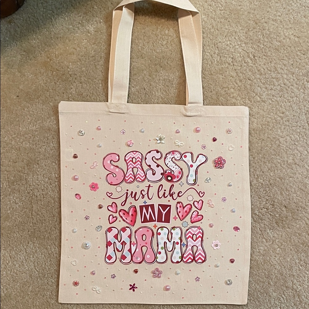 Playful 'Sassy Just Like My Mama' Tote